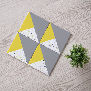 Modern Gult Grått Terrazzo Kakelplatta