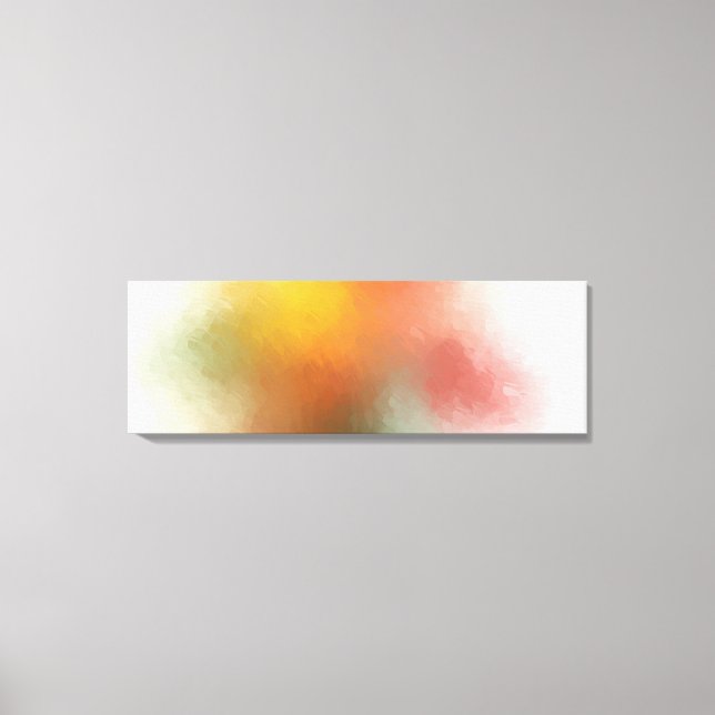 Modern Gult Grönt Red Rosa Blue Trendig Abstrakt Canvastryck (Framsida)