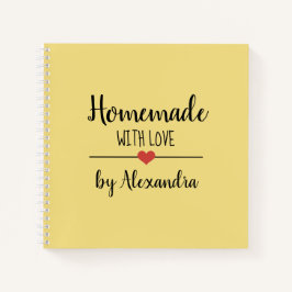 Modern Gult Homemade med kärlek recept för bärbara