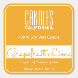 Modern Gult i kvadratisk Gräns- med enkel Orange Fyrkantigt Klistermärke