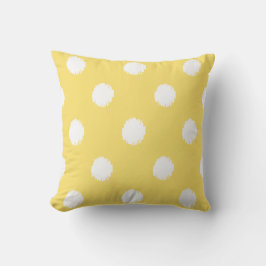 Modern Gult Ikat Dots Mönster Kudde
