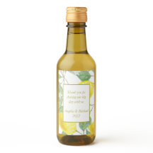 Modern Gult Lemons Grönt Löv Bröllop