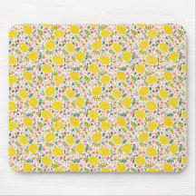 Modern Gult Lemons med Rosa Blommigt