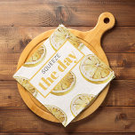 Modern Gult Lemons Mönster & Squeeze Kökshandduk<br><div class="desc">Modern Gult Lemons Mönster & Squeeze</div>