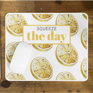 Modern Gult Lemons Mönster & Squeeze Musmatta