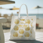 Modern Gult Lemons Mönster & Squeeze Tygkasse<br><div class="desc">Modern Gult Lemons Mönster & Squeeze</div>