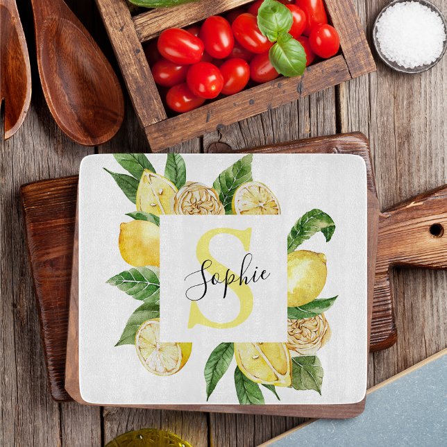 Modern Gult Lemons Ram & Löv med Namn (Skapare uppladdad)