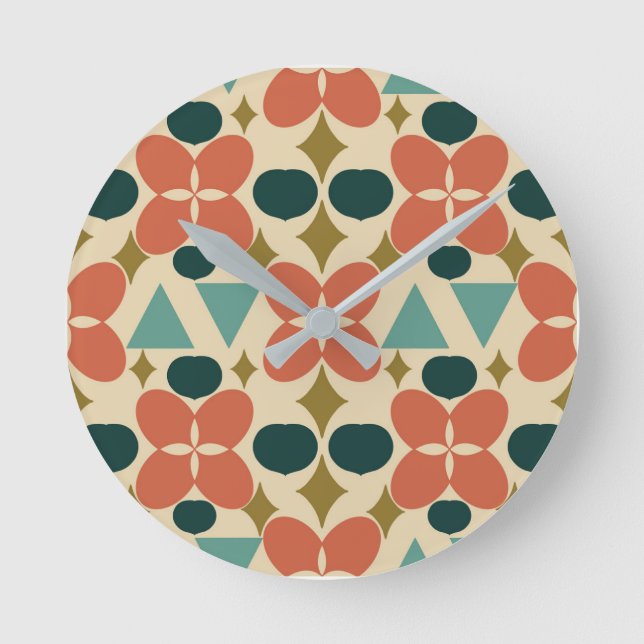 Modern Gult med nedre diameter i mitten Rund Klocka (Framsida)