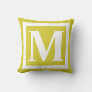 Modern Gult Monogram Brev M Kudde