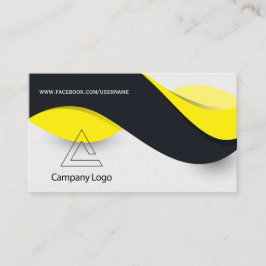 Modern gult och svart affärskort visitkort
