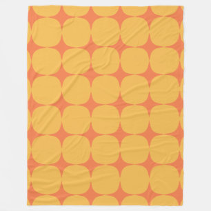 Modern Gult Orange Mönster Fleecefilt