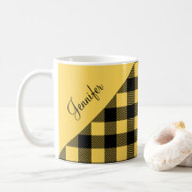 Modern Gult Pput Check Mönster Namn