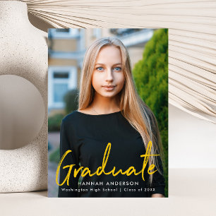 Modern Gult Push Script Photo Studenten Meddelande