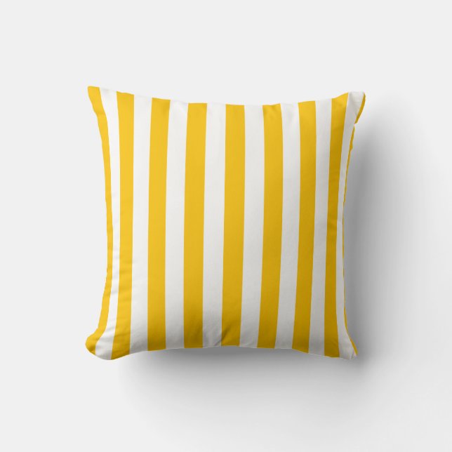 Modern Gult Rand Mönster Pillow Kudde (Framsida)