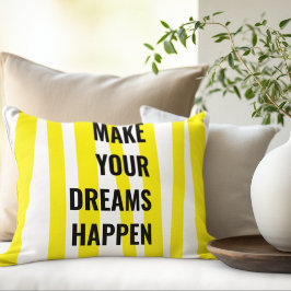 Modern Gult Rand och gör din dröm till verklighet Prydnadskudde