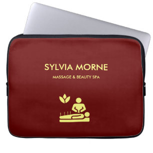 Modern gult silhouette maroon laptop fodral