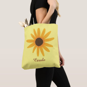 Modern Gult Solros Personlig Tote bags Tygkasse