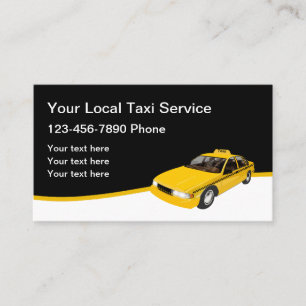 Modern Gult-Taxi-visitkortsmall Visitkort