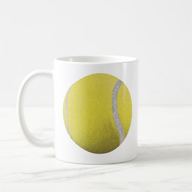 Modern Gult Tennis Boll Kaffemugg (Vänster)