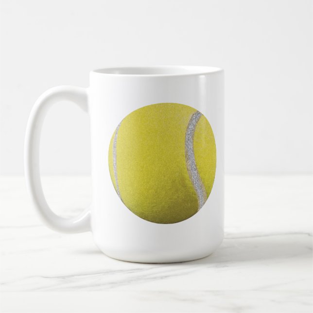 Modern Gult Tennis Boll Kaffemugg (Vänster)