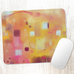 Modern Gult Watercolor Art Abstrakt Art Musmatta<br><div class="desc">En contemporary modern abstrakt vattenfärgsmålning på varm höst eller höst färger. Gult,  rosa,  orange och grädde. Originalkonst av Nic Squirrell.</div>