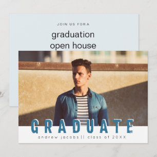 Modern Guy Photo Studenten annons Party Inbjudningar
