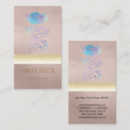 Modern gyllene holografi lotus visitkort