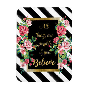 Modern gyllene inspirerande citat magnet