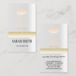 Modern gyllene lotus visitkort