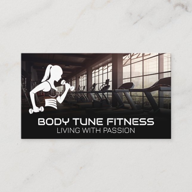 Modern Gym | Fitness-Logotyp Visitkort (Framsida)