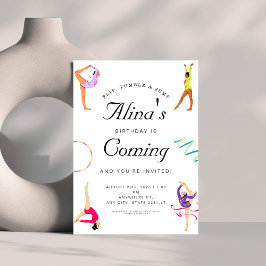 Modern GymnastikFödelsedagsfest Inbjudningar