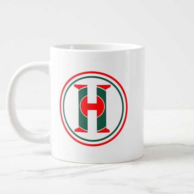Modern H-bokstavslogotyp  Jumbo Mugg (Vänster)