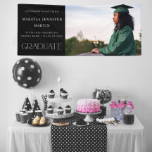Modern H Photo Student Banner - svart
