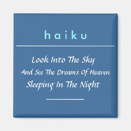 Modern Haiku-kylskåp (kvadrat) Magnet