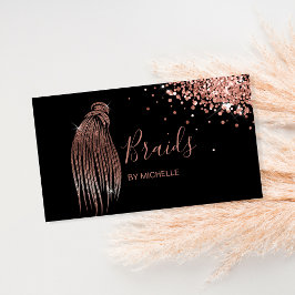 Modern Hair Braider, hårsalon för Braids Busines Visitkort