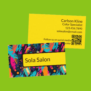 Modern Hair Färg Specialist QR Code Affärskort Visitkort