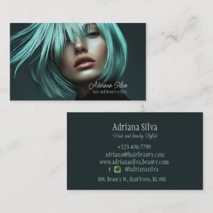 Modern Hair Salon Affärskort frisör Visitkort