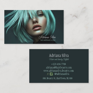 Modern Hair Salon Affärskort frisör Visitkort