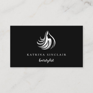 Modern Hair Salon Logotyp Professionell Visitkort
