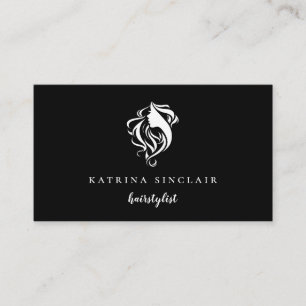 Modern Hair Salon Logotyp Professionell Visitkort