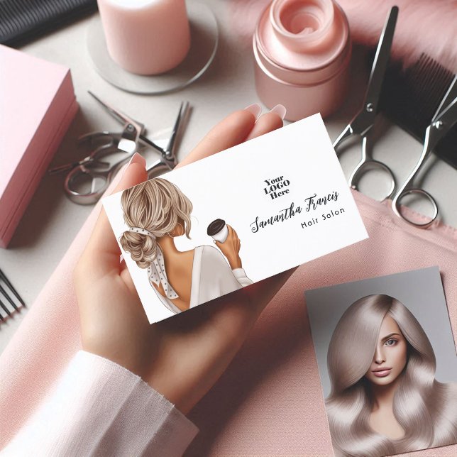 Modern Hair Salon Visitkort (Modern Hair Salon Business Card)