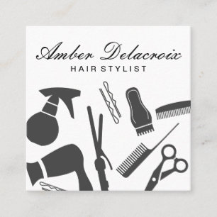 Modern Hair Stylist Fyrkantigt Visitkort