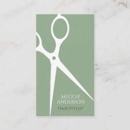 Modern Hair Stylist Graphic-Grönt Visitkort