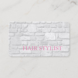 Modern Hair Stylist Grått Wall Design Premium Silk Visitkort