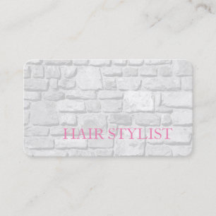 Modern Hair Stylist Grått Wall Design Premium Silk Visitkort