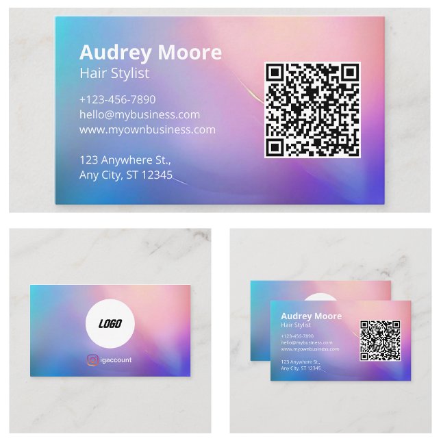 Modern Hair Stylist Hairdressing Visitkort (Modern Hair Stylist Hairdressing Business Card
)