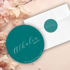 Modern Hair Stylist Neutral Aesthetic Marketing  Runt Klistermärke