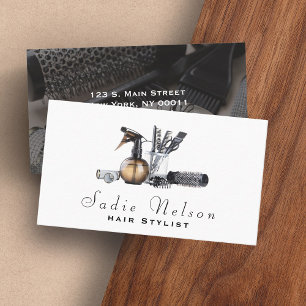 Modern Hair stylist Salon Verktyg Beauty Visitkort