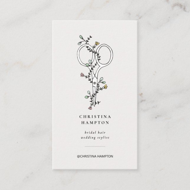 Modern Hair Stylist Visitkort (Framsida)