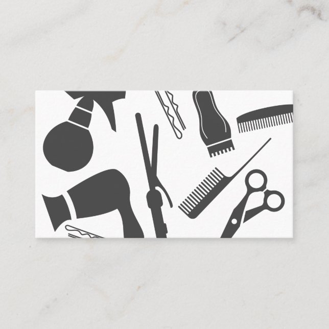 Modern Hair Stylist Visitkort (Framsida)